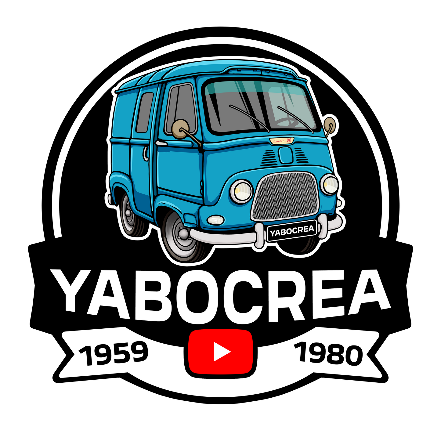 sticker estafette YaboCrea cartoon
